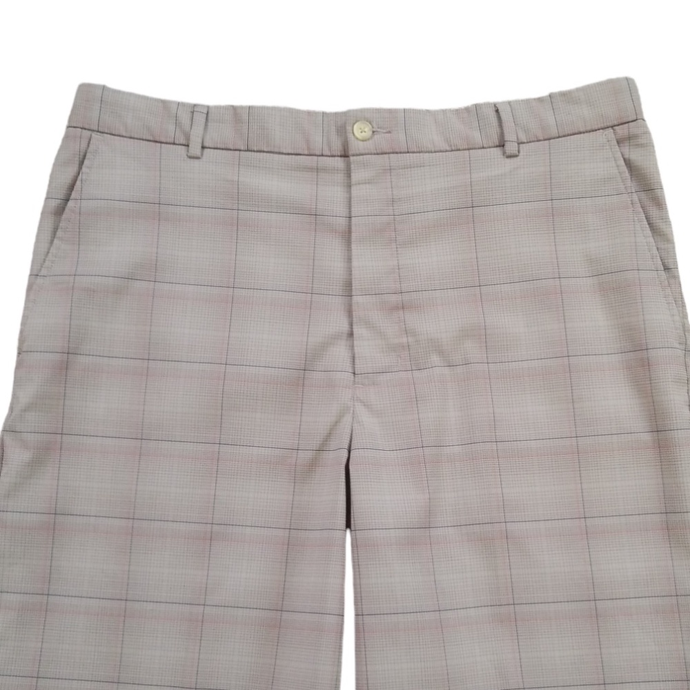 Slazenger Men's Tan Lightweight Plaid Golf Shorts Size: 36 NWOT